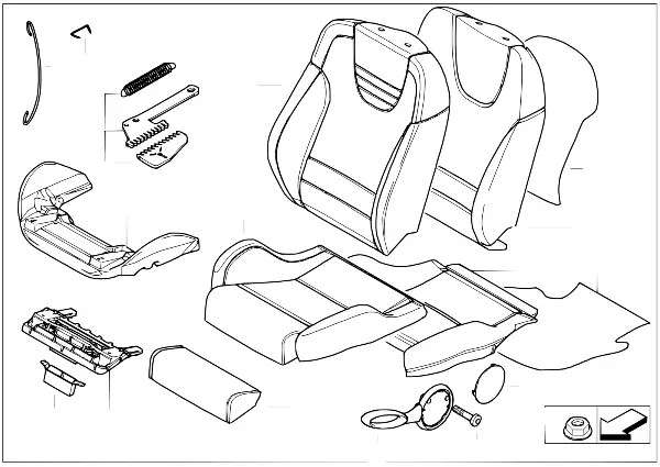 Recaro 스포츠 시트,개별 부품