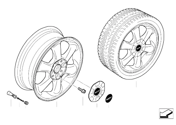 MINI 轻合金车轮 Rotator Spoke 101