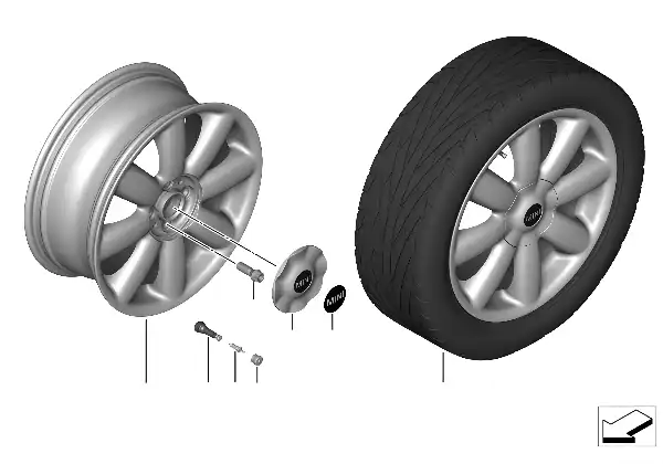 MINI 轻合金车轮 Crown Spoke 104