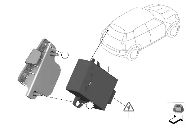 Control unit, mirror folding
