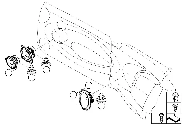 Single parts f loudspeaker stereo
