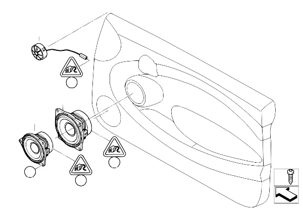 Single parts f front door hifi system