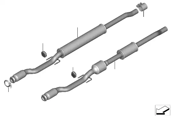 Catalytic converter/front silencer