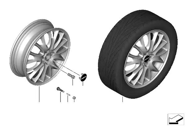JCW LM Rad Cross Spoke R114