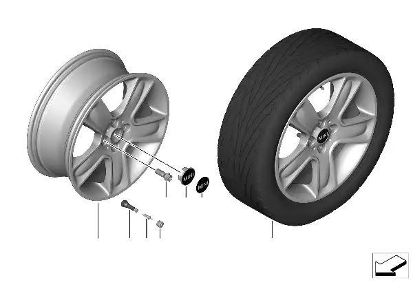MINI LM velg Black Star Bullet 111