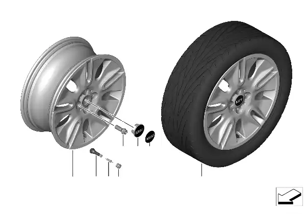 MINI LM velg Silver Shield 117