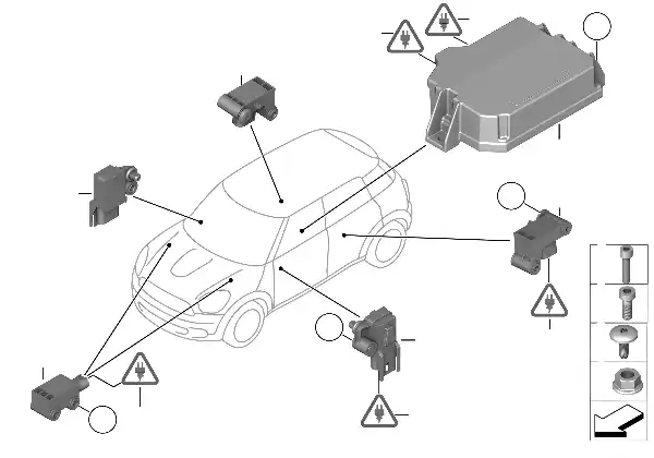 Electric parts airbag
