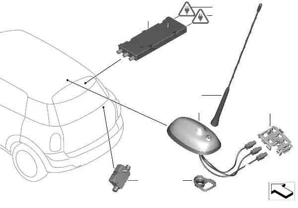 Piezas adicionales antena