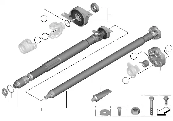 Drive shaft, single components
