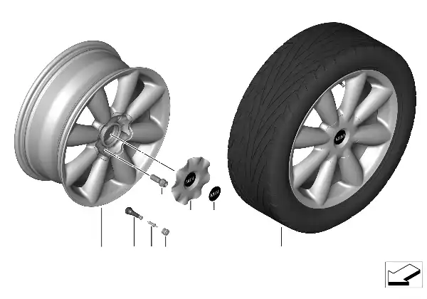 MINI LM-velg Turbo Fan 126