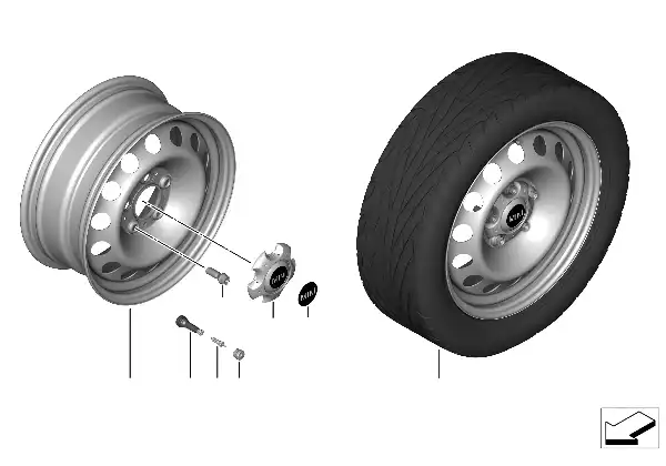 MINI velg staal