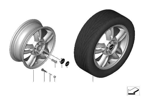 Л/с диск MINI 5 Star Twin Spoke 118