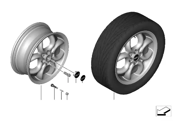 MINI LM velg 4 Hole Circular Spoke 120