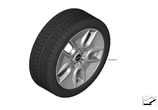 Winterkomplettrad Tunnel Spoke R125-17"