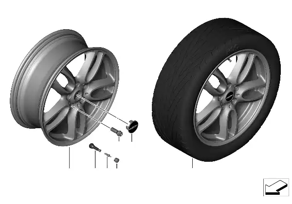 JCW LM wiel Double Spoke R129