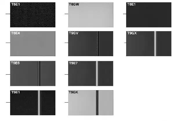Sample chart, upholstery colors, leather