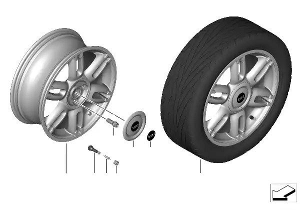 MINI LM velg Twin Spoke 128