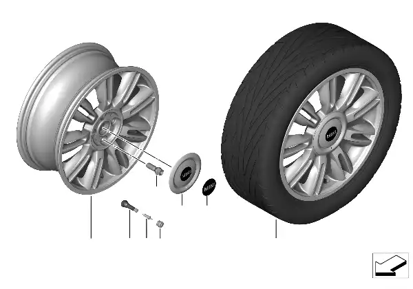 MINI LM velg Twin Blade Spoke 130