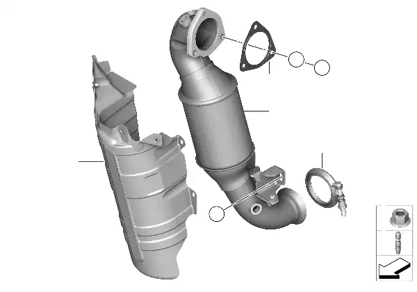 Exhaust manifold with catalyst