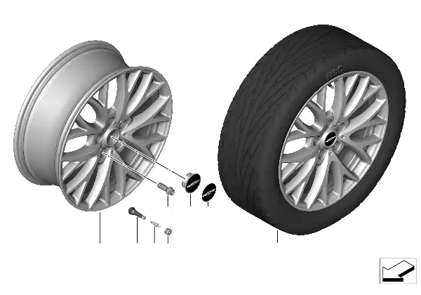 JCW LM-velg Cross Spoke R134