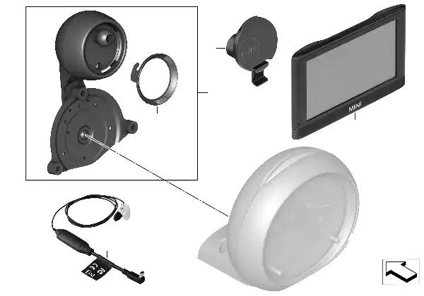 Post-équipt MINI Navigation Portable XL