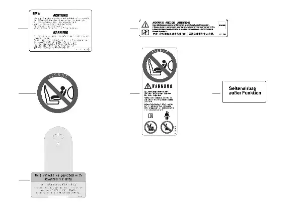 Rótulo de advertencia Airbag