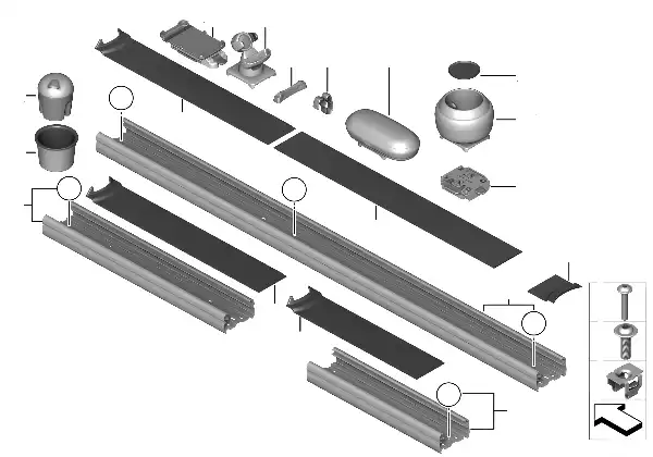 Elément rapporté console centrale