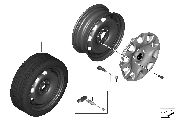 MINI velg staal - 15''