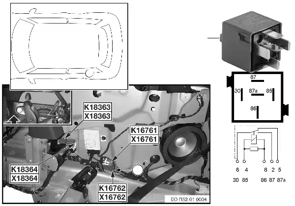 Relay, roof locking mechanism 2 K16762