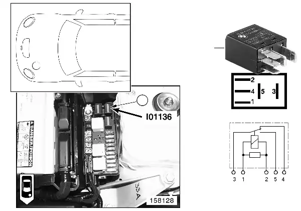 Relay, wiper motor, fast/slow I01136