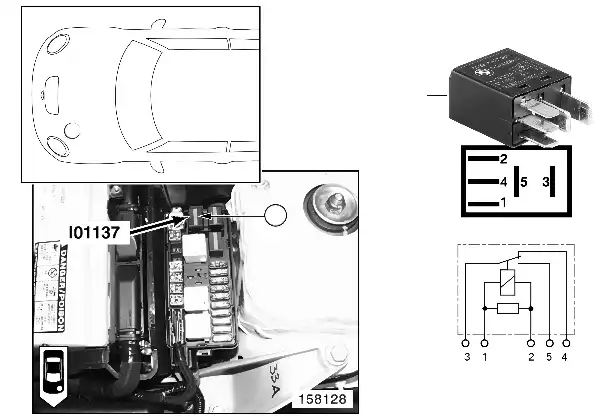 Relay, wiper motor, on/off I01137