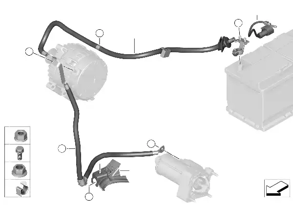 Batterikabel/kabel startmotor