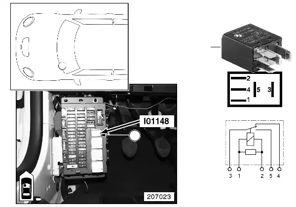 Relay, selector lever lockout I01148