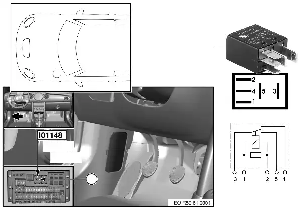 Relay, selector lever lockout I01148