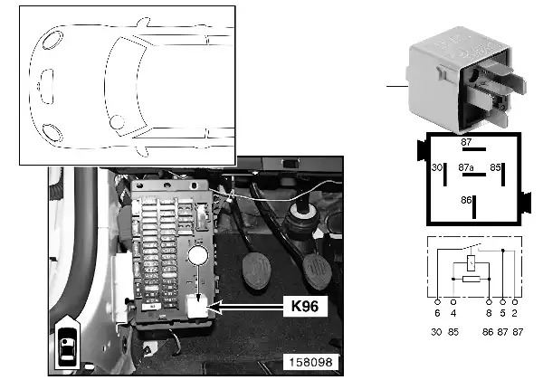 Relay for fuel pump K96