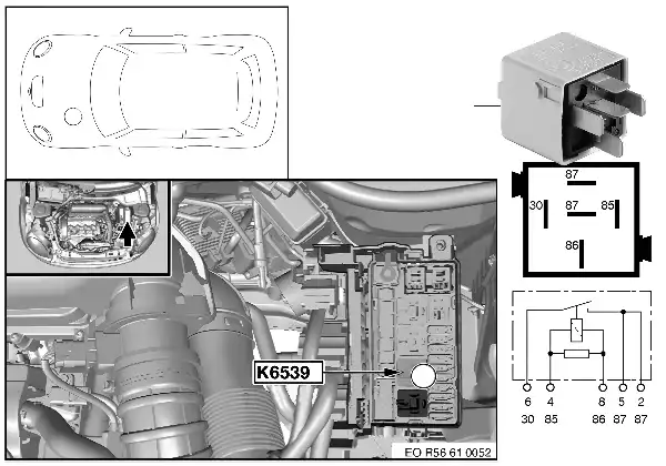 Relä värme motorventilation K6539