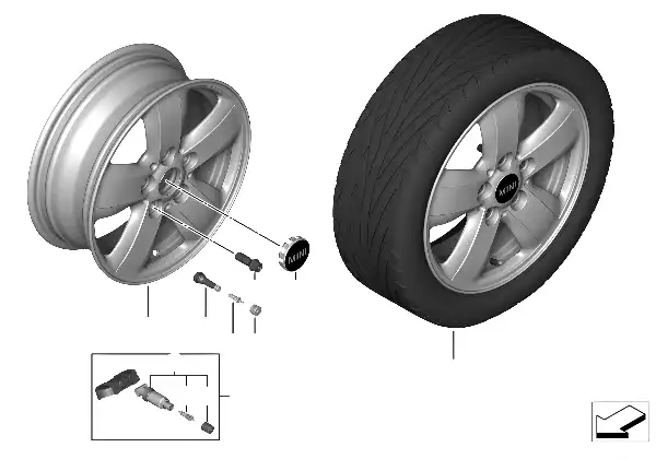 MINI LM-velg Heli Spoke 492 - 15''