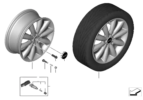 MINI 轻质铝合金轮辋 CosmosSpoke 499-17''