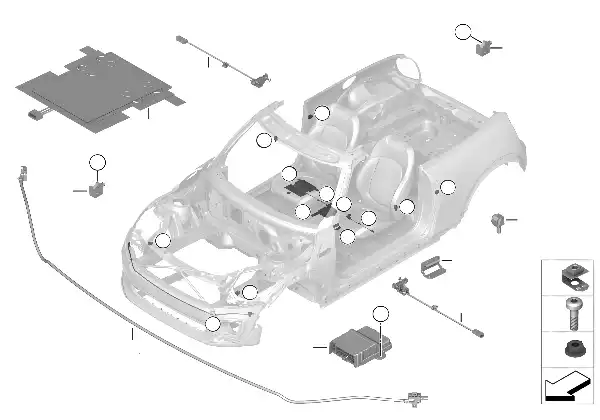 Eletriska delar foer airbag
