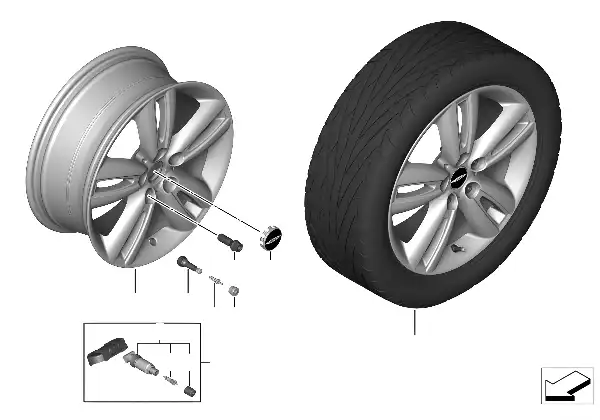 MINI 轻质铝合金轮辋 Track Spoke 562-17''