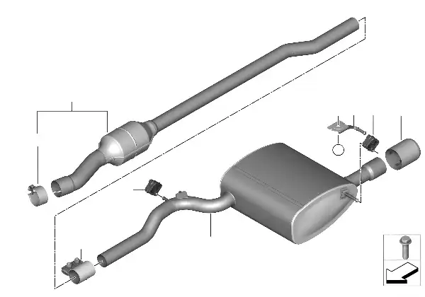 Avgassystem bak