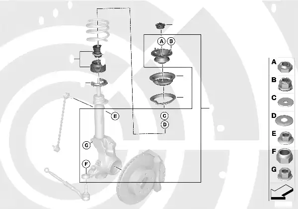 Repair kits for shock absorbers, rear