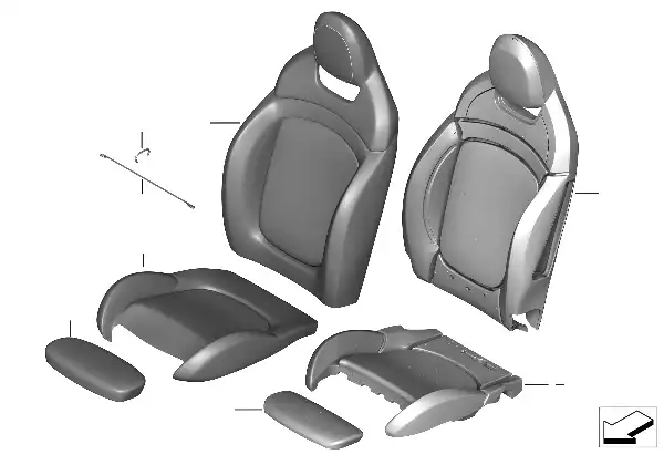 Seat, front, uphlstry, cover, Sport seat