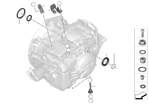GA8F22AW aanbouwdelen/afdichtingen