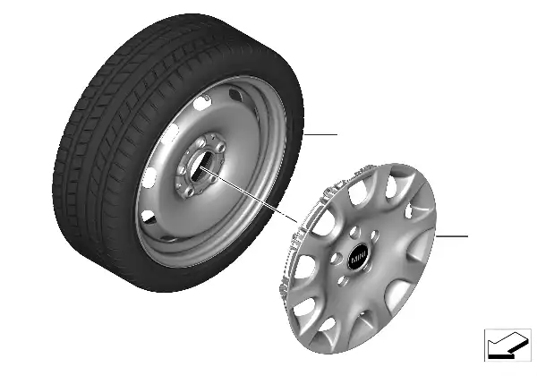 Komple kış tekerleği çelik - 15"
