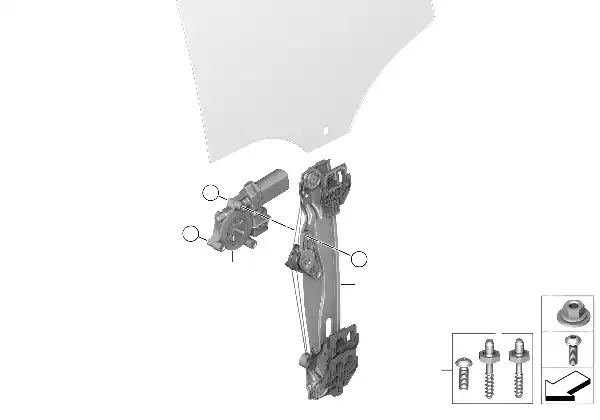 Deurvenstermechanisme achter