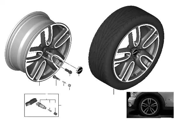 MINI LM-velg JCW Course Spoke 523 - 19"