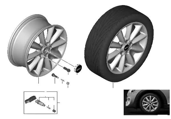 Roue LM MINI Vent Spoke 518 - 17"