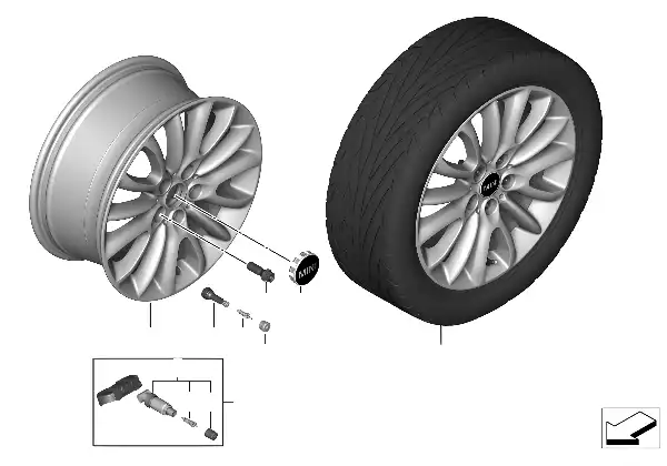 Roue LM MINI Net Spoke 519 - 17"