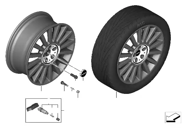 MINI LM wiel JCW Rallye Spoke 536 - 19"